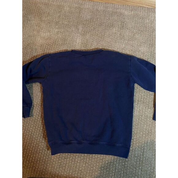 J Crew Sweatshirt Pullover Womens Medium Navy Blue Le Ski Oui Oui French Terry - Picture 2 of 8